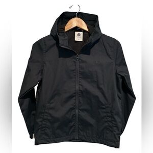 ELEMENT BRAND: ALDER WATER/WIND RESISTANT JACKET, BLACK YOUTH SIZE 12